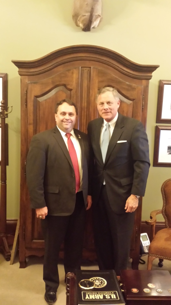 Commissioner Frank Williams and Senator Richard Burr