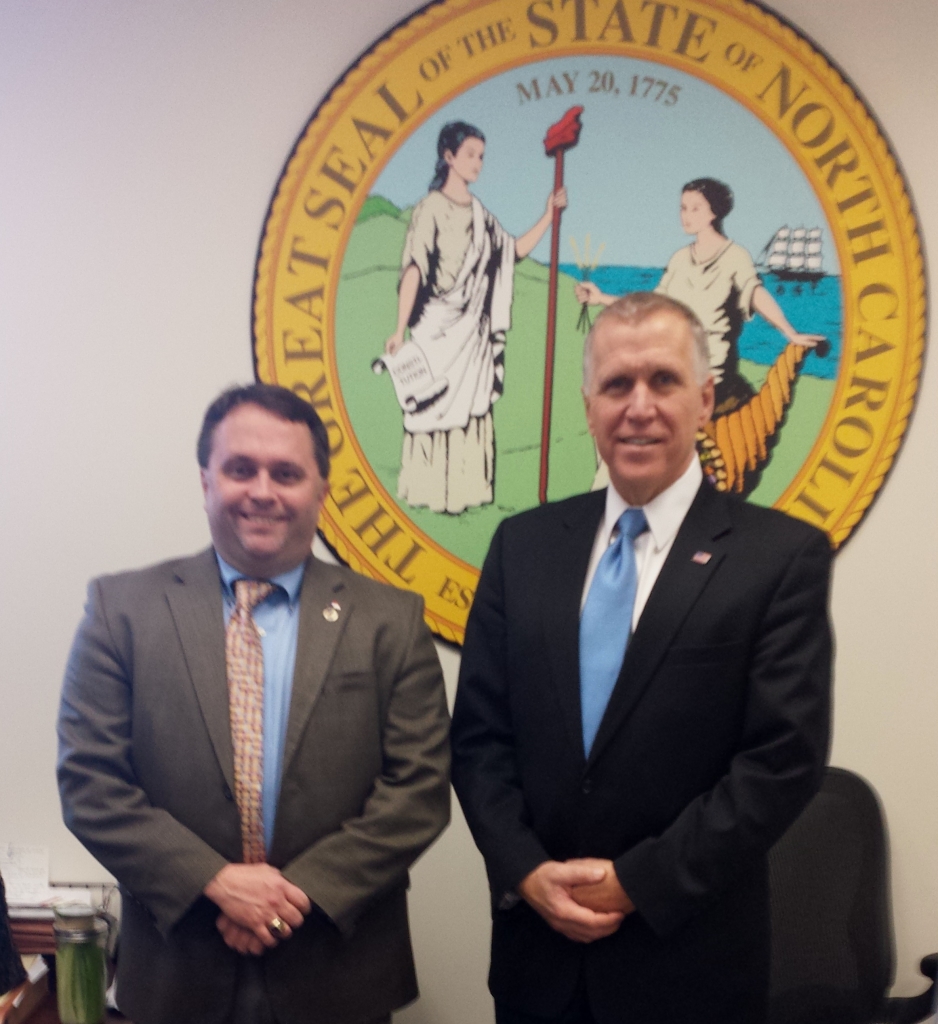 Commissioner Frank Williams and Senator Thom Tillis